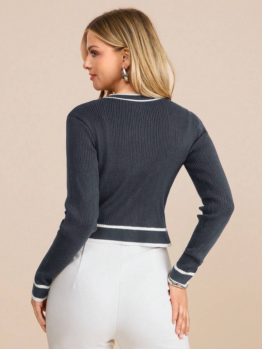 Dark grey knit vest